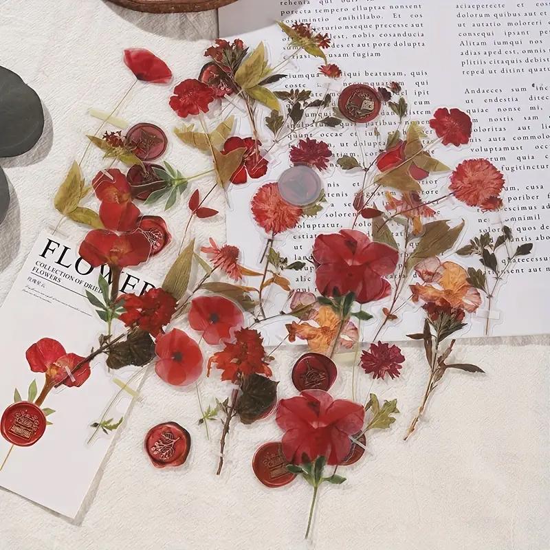 40pcs Vintage Elegant Vintage Floral Sticker Pack Boost Your DIY Projects, Scrapbooks Journals Easy-to-Apply Retro Bloom Decals
