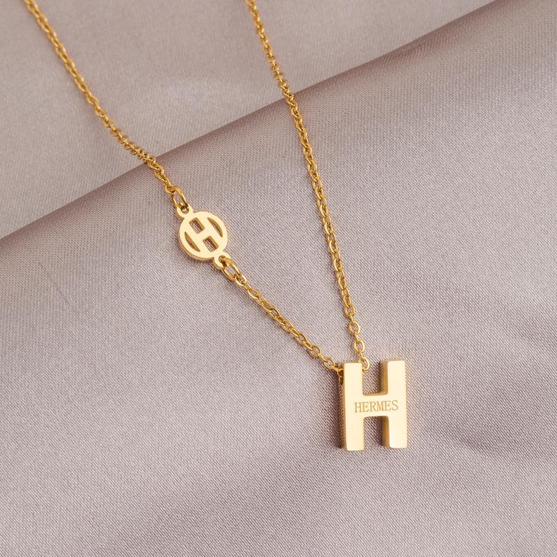 2025 Роскошное ожерелье из титана золотистого оттенка: Высококачественная женская цепочка для свитера