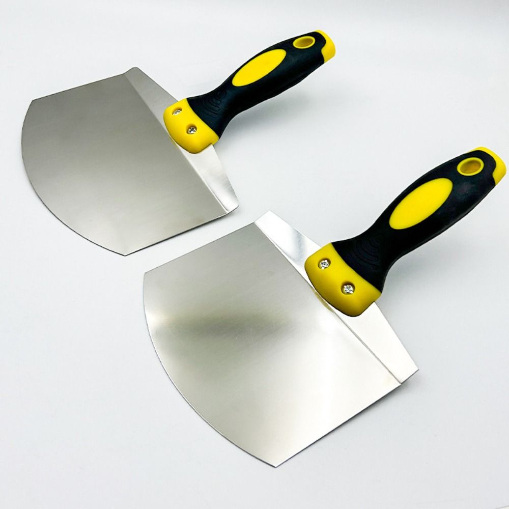 Stainless Steel Ash Shovel Arc Plaster Trowel Spatula Paint Feed Filling Scraper  Home