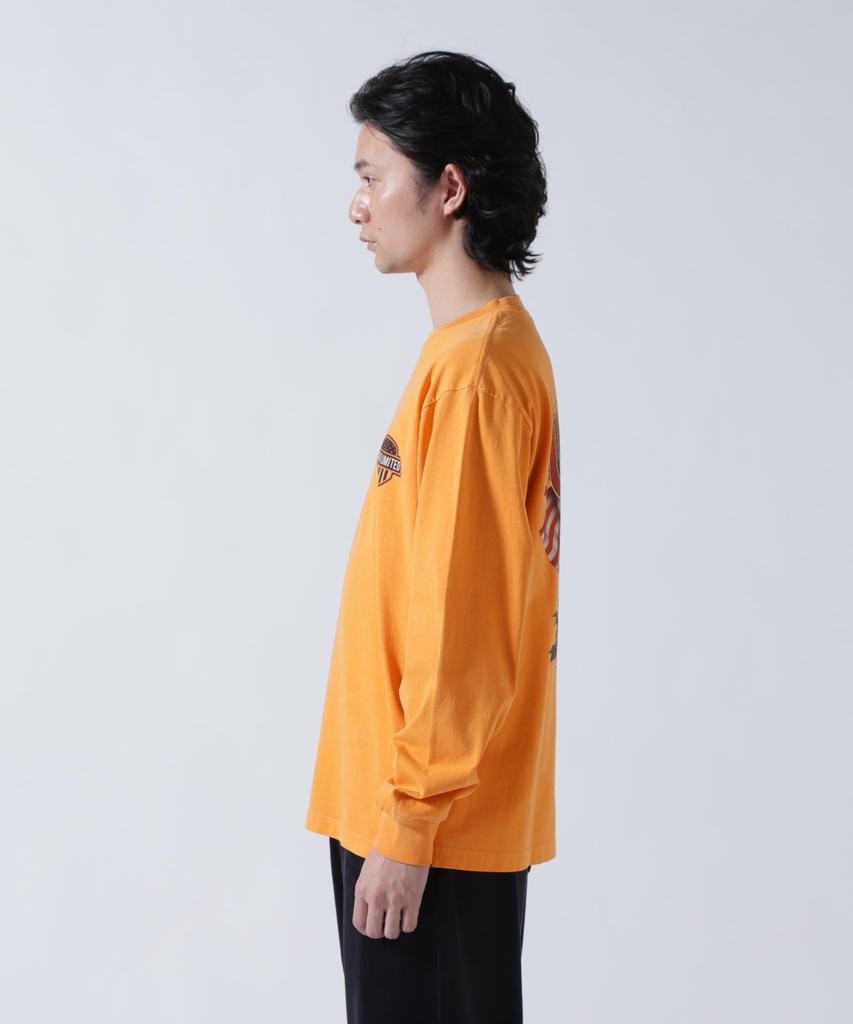AVIREX EAGLE L/S T-SHIRT Men's 2XL Orange 783-6130003