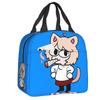 Neco Arc Cat Insulated Lunch Bags for Women Cartoon Comic Game Resuable Cooler Thermal Bento Box Work School Travel
