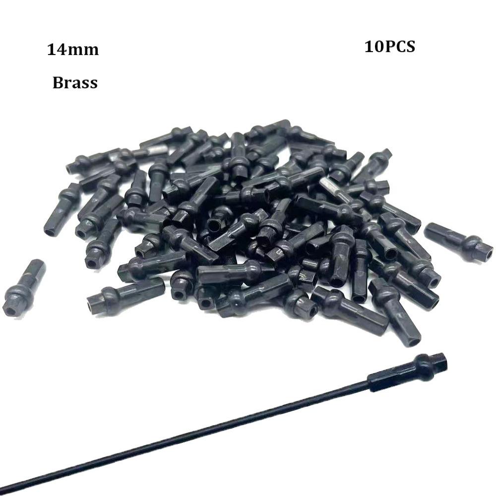 10pcs Pillar DSN Highway Bicycle Nipples 14G 14mm 16mm 18mm Anti Wear Mountain Bike Copper Strip Cap Brass/Aluminum alloy