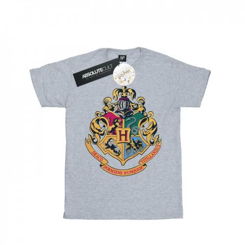 HARRY POTTER Boys Hogwarts Crest Gold Ink T-Shirt