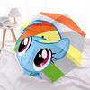 Rainbow Dash, My Little Pony Automatic Opening and Closing, 8 rib Structure Portable Umbrella, Suitable for Men and Women in All Seasons  Pe