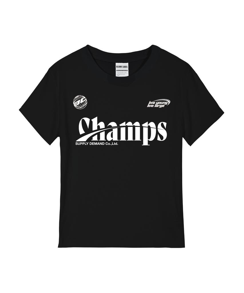 BORN CHAMPS [4 цвета] Женская стандартная футболка с коротким рукавом и спортивным логотипом Chmps