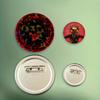 Horror Game Dark Deception Round Badge for Backpack Accessories Laser Lapel Pins Jewelry Gifts
