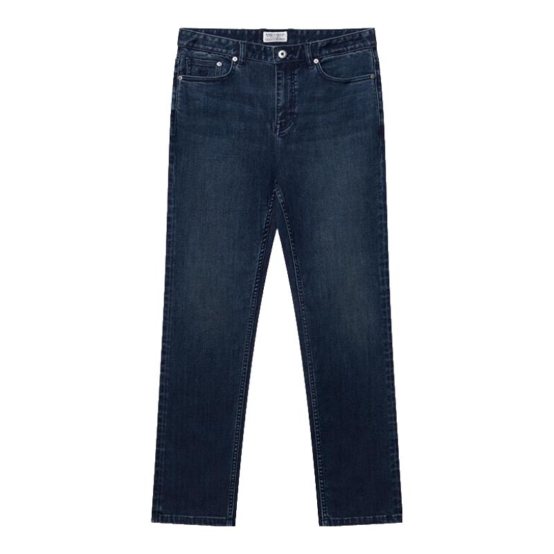 HAZZYS Men's ATDZP0BCP07 Washed Classic Straight-Leg Jeans