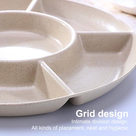 Food Storage Tray Multi-functional 6 Grid Design Novelty Large Capacity Snack Tray for Household