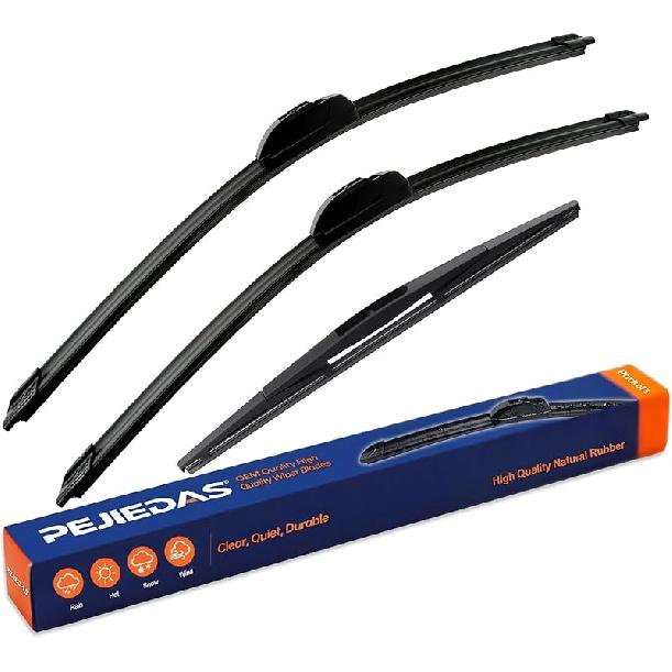 OEM Quality Front Wiper Blades, Replacement For 1995-2004 Toyota Tacoma/ 1984-2002 Toyota 4Runner, OE Original Style (17 Inch + 17 Inch Front Wiper