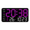 Светодиодный экран, цифровые настенные часы 12/24 ч, настольные часы с регулируемой яркостью, электронный будильник с многофункциональным дисплеем