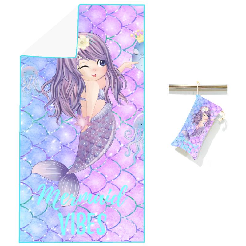 2025 Пляжное полотенце на шнурке и быстросохнущая сумка для банного полотенца