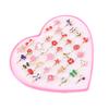 6/9/12/36pcs Cute Adjustable Rings Children Girls Pretend Play Makeup Toys Cartoon Crystal Jewelry Alloy Animal Enamel Rings