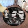 Custom Name Vampire Diaries Printed Round Rug Carpet Chair Rug Area Rug Entryway Doormats,for Office Chair Living Room Bedroom Kitchen Room.