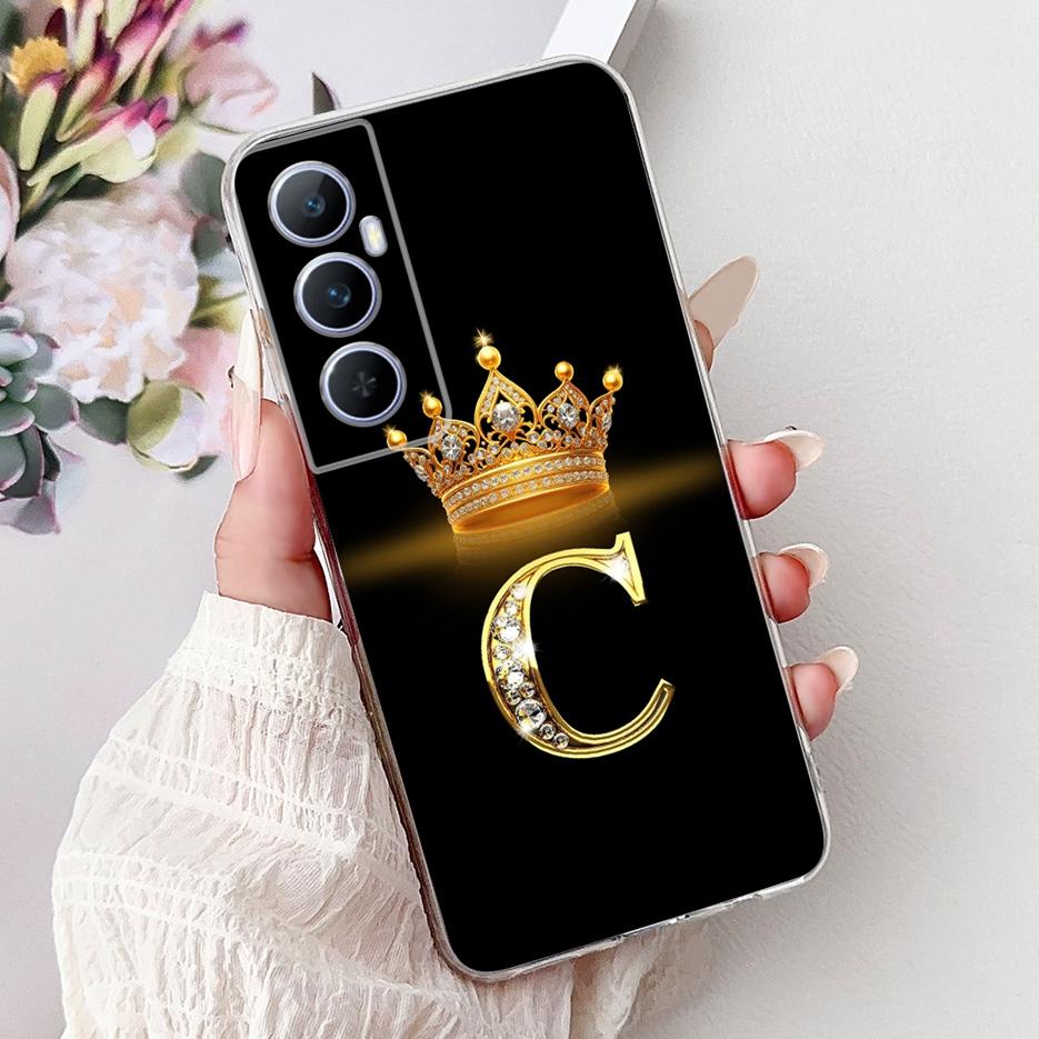 Для Realme C65 4G Чехол RMX3910 Прозрачный Силиконовый Роскошный Чехол с Буквами Мягкий Тонкий Чехол для Телефона Для Realme C65 RealmeC65 4G Fundas Оболочка