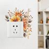 Fun-kg57 Watercolor Flower Leaf Switch Affixed To The Living Room Porch Home Beautification Wall Sticker