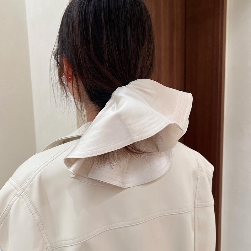 Oversized Solid Color Scrunchies Korean Satin Large Elastic Hairbands Hair Rings Rubber Band For Women Ponytail Hair Accessories