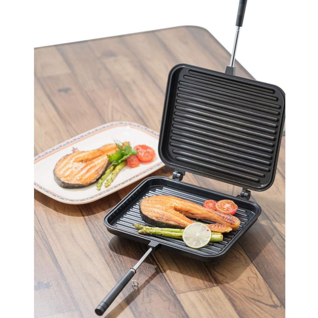 LOGOS Сковорода-гриль для сэндвичей 81062246 Черная Ширина 23 x Глубина 41 x Высота (Прибл.) 4.5cm