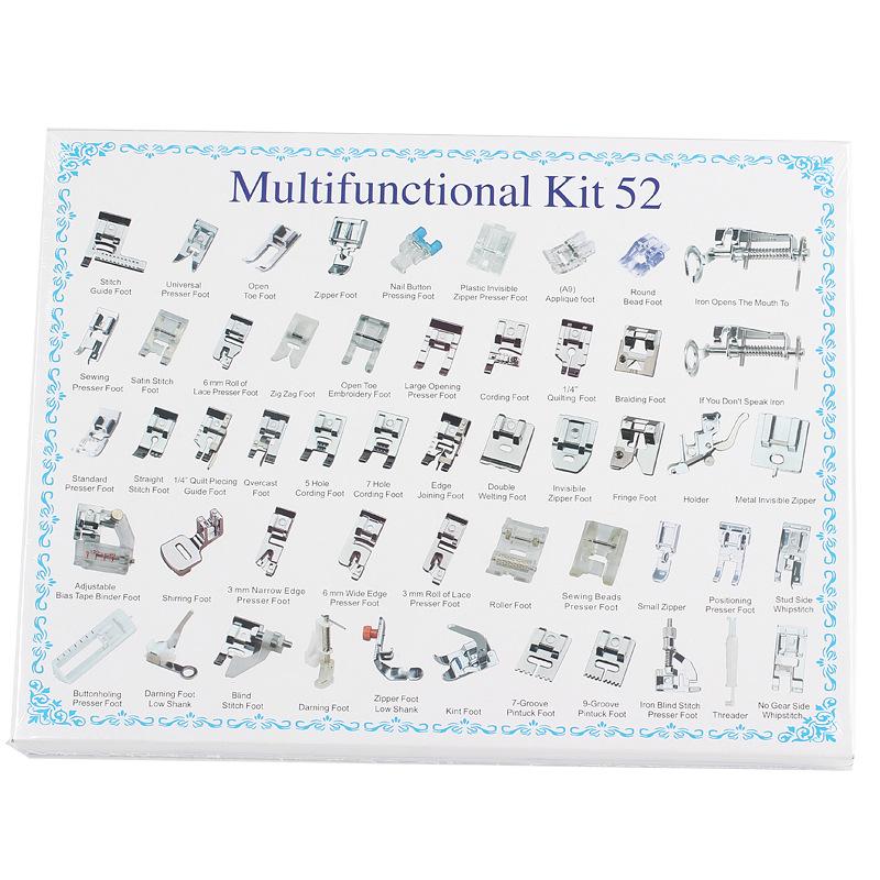 Набор многофункциональных прижимных лапок для швейной машины - 32 шт., 42 шт., 48 шт., 52 шт., 62 шт., 72 шт. Доступны варианты «Делюкс»