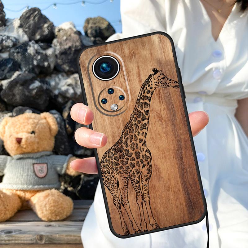 Чехол с рисунком из натурального бамбука и дерева для Honor X9b X8b X8 X9 X6a X7a X8a X9a Honor Magic 6 5 Pro 50 70 90 Lite, задняя крышка