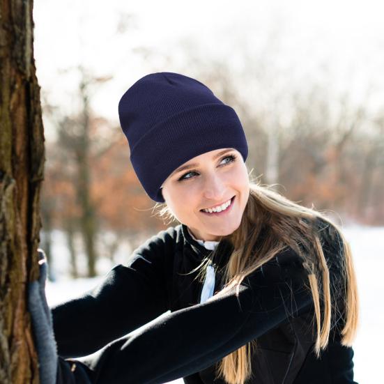 Унисекс вязаная шапка с атласной подкладкой предотвращает ломкость волос эластичная однотонная сохраняющая тепло шапка без полей головной убор для холодной погоды для работы на открытом воздухе