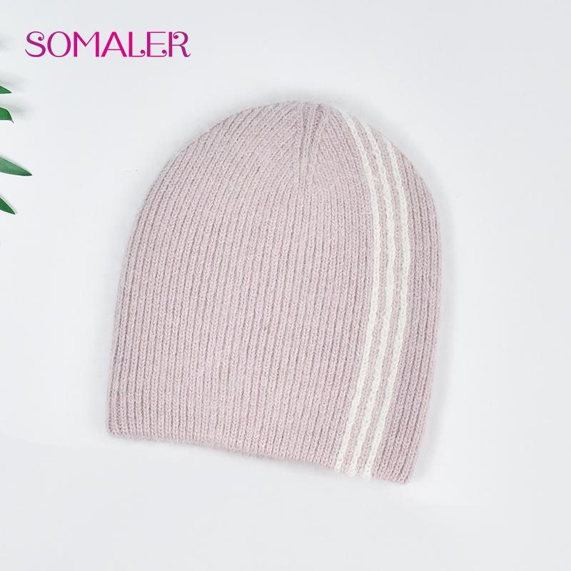 Women's Winter Warm Angora Hat Scarf Set Thick Double Layer Fluffy Rabbit Hair Knit Hat Fashionable Cold Weather Accessories
