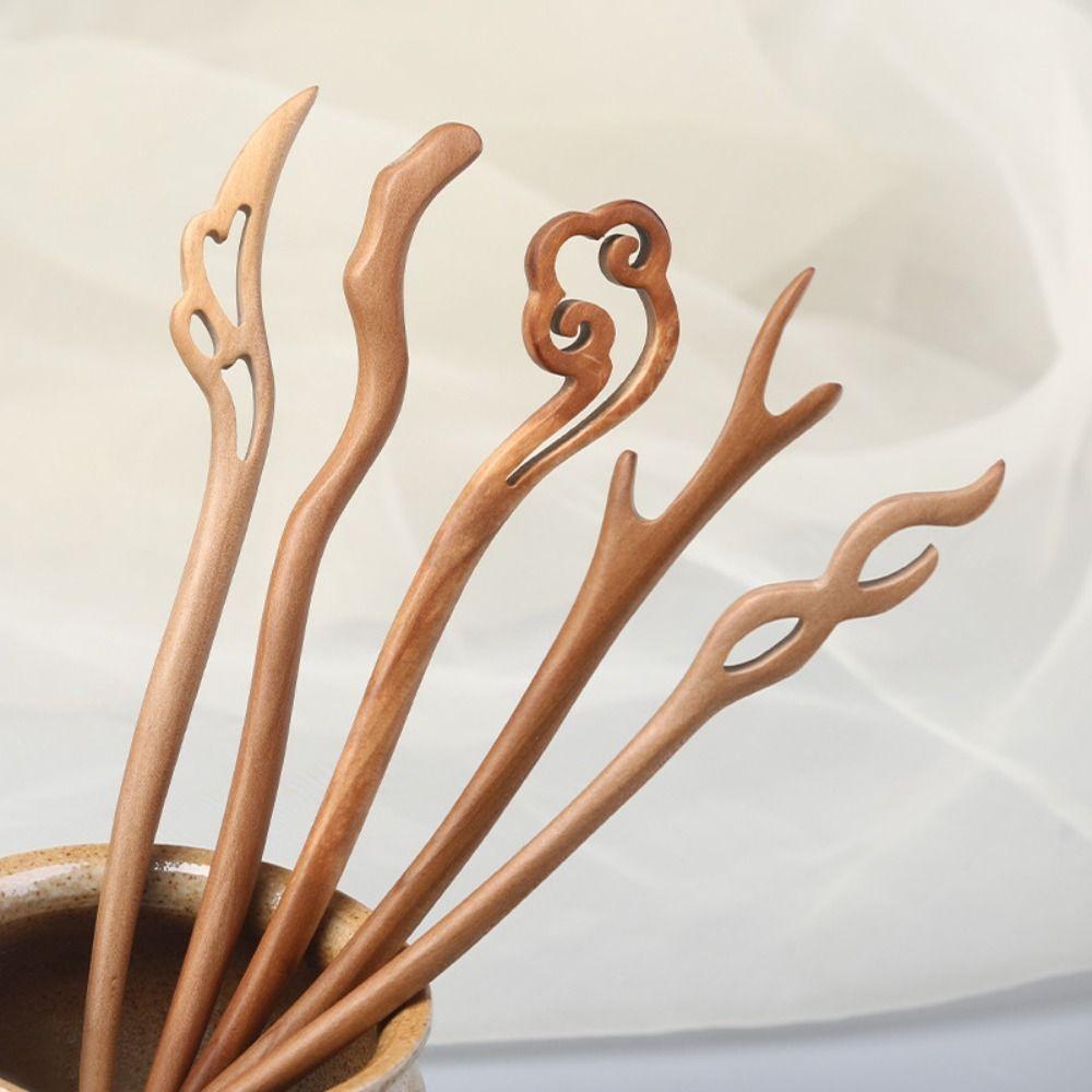 Ethnic Style Wooden Hair Stick Tassel Hanfu Hairpin Retro   For Girl