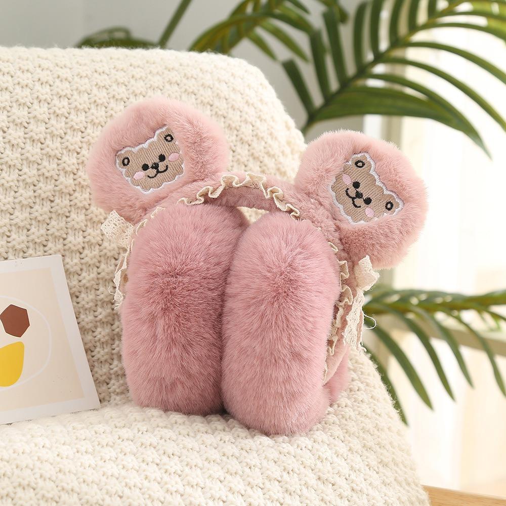 Милые наушники с кроличьими ушками и медвежьими ушками, плюшевая защита для ушей, рождественские подарки, зимние наушники-заслонки для женщин