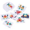 Wooden Puzzle Creative Puzzle Mosaic Shapes Colors 180 pcs Bag