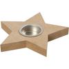 Candle Holder - Metal - Star - Brown - Interior - 40 Mm