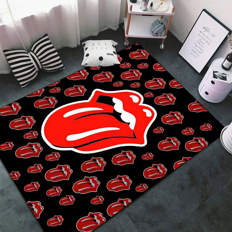 Rolling Stones Rock band Carpets and Rug 3D Printing Carpet Floor Mat Living Room Bedroom Large Area Soft Carpet-JM003