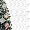 50 Pieces 3.7 Inch Acrylic Christmas Ornament Blank Transparent Acrylic Disc Acrylic DIY Blank Clear Christmas Acrylic Ornament