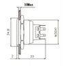 Monostable Vandal-proof Pushbutton 250V 5A 30X35