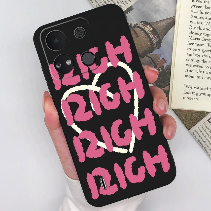 For Itel A04 A05s A16 A18 A23 A25 A26 A17 A33 A56 Phone Case Pretty Bow Pattern Fashion Shell Matte Silicone Anti Drop Protective Covers For Itel Capa