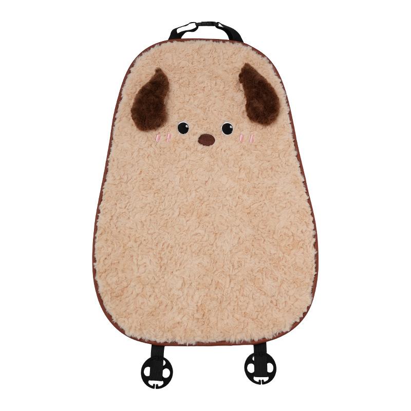 Winter Warm Plush Car Seat Cushion Universal Seat Supports Car Headrest Neck Pillow Plush Dog Cartoon Comfortable Waist Pillow