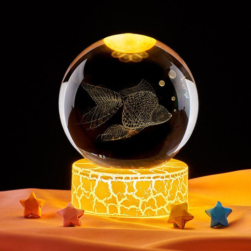 Engraved Crystal Music Box Night Light - Perfect Gift for Classmates or Best Friends