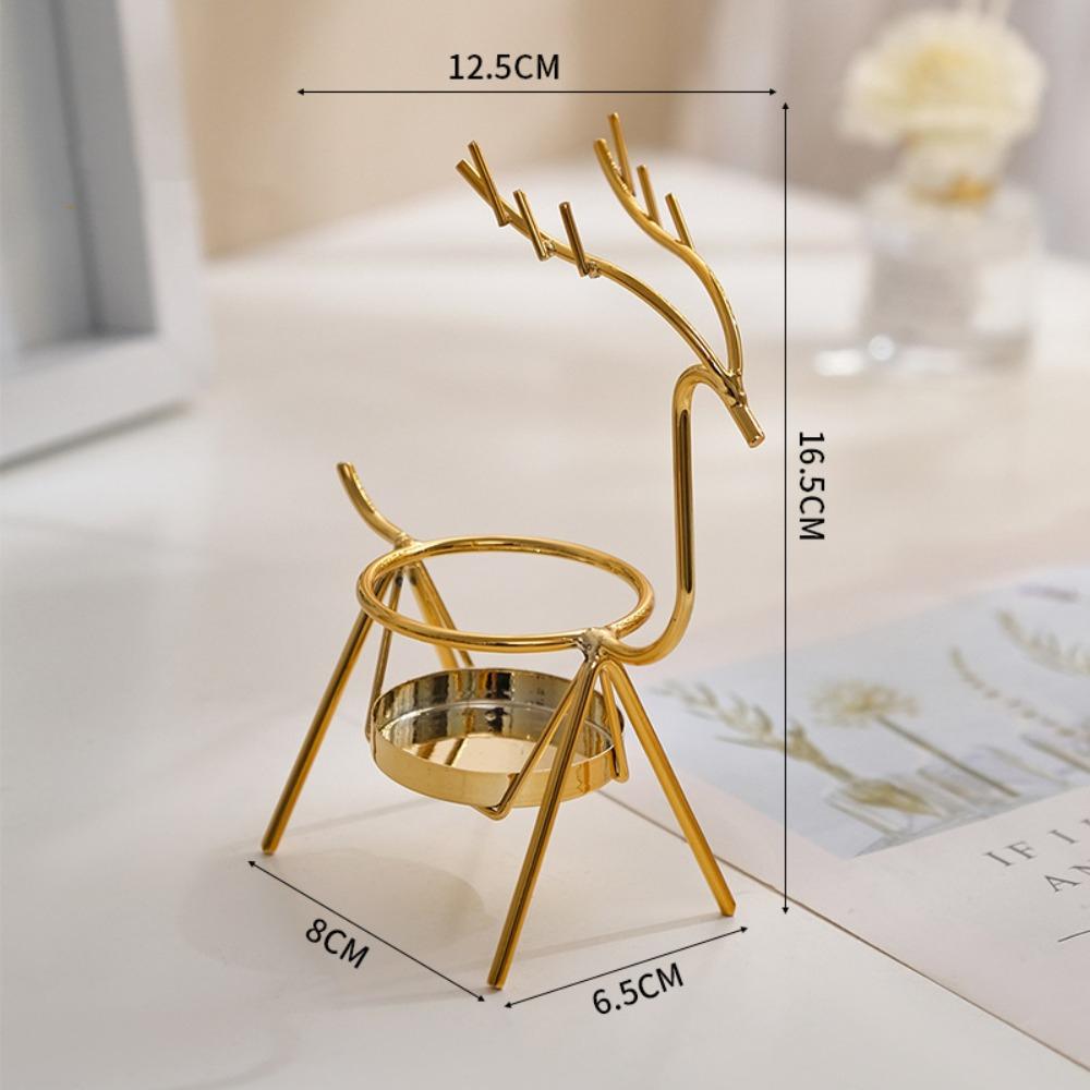Table Decor Reindeer Candlestick Christmas Gift Deer Candle Holder Christmas Candlestick Home