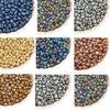 DIY Golden Plated Retro Size 4mm Creative Colorful Spacer Czech Glass Beads DIY Accessories Metal Color 100Pcs Glass Seed Beads Beads Accessories