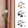 2pcs Large Metal Crystal Glass Curtain Holdback Wall Tie Back Hooks Hanger Holder Curtain Rods Accessoires MIT