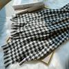 Autumn and Winter New Imitation Cashmere Classic Black Thousand Birds Check Scarf Female Warm Long Neck Large Shawl