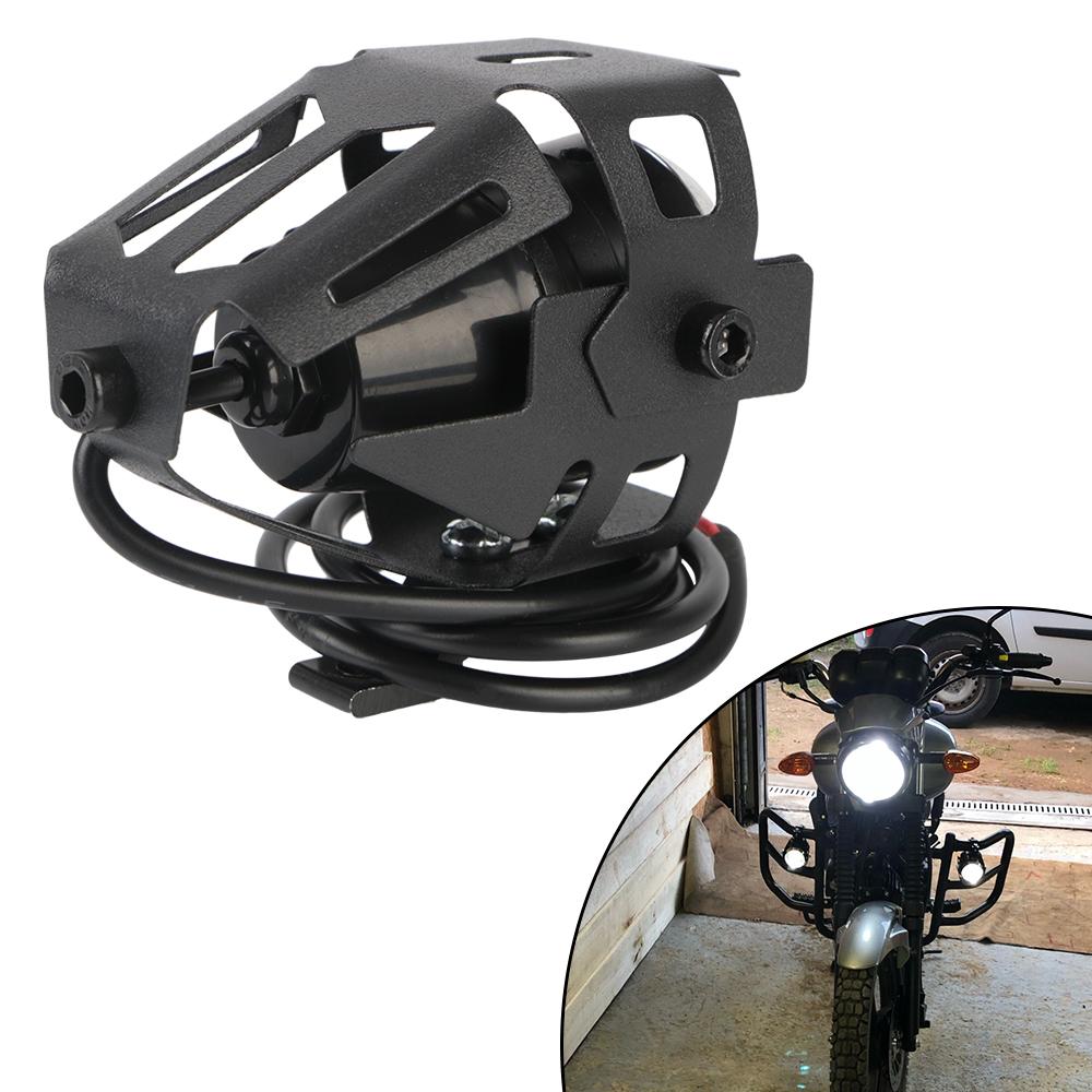 Motorcycle Headlight Auxiliary Working Lamp Angel Eye LED DRL Spotlights 12V Mini U5 Motorcycle Accessories Motorbike Spot Fog Light 2pcs