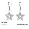 Серьги-подвески Cazador Clear Zircon Star Drop для женщин, серьги-пентаграммы из нержавеющей стали, украшение, тренд 2026, подарок на День матери
