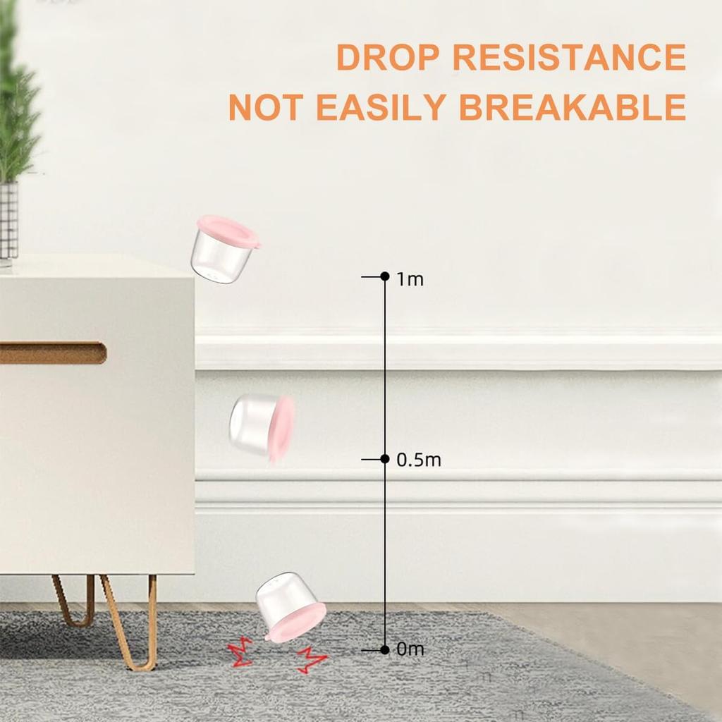 Контейнеры для детского питания, набор из 4 стеклянных баночек для детского питания, 2,6 унции, 75 мл, небольшие контейнеры для хранения продуктов с крышками и штабелируемым подносом, без BPA