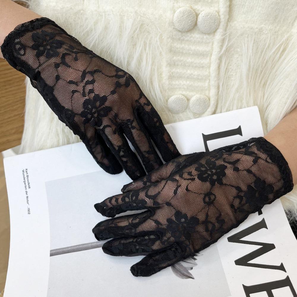 Anti-uv Lace Gloves Highly Elastic Armguard 2024 Riding Driving Gloves Summer