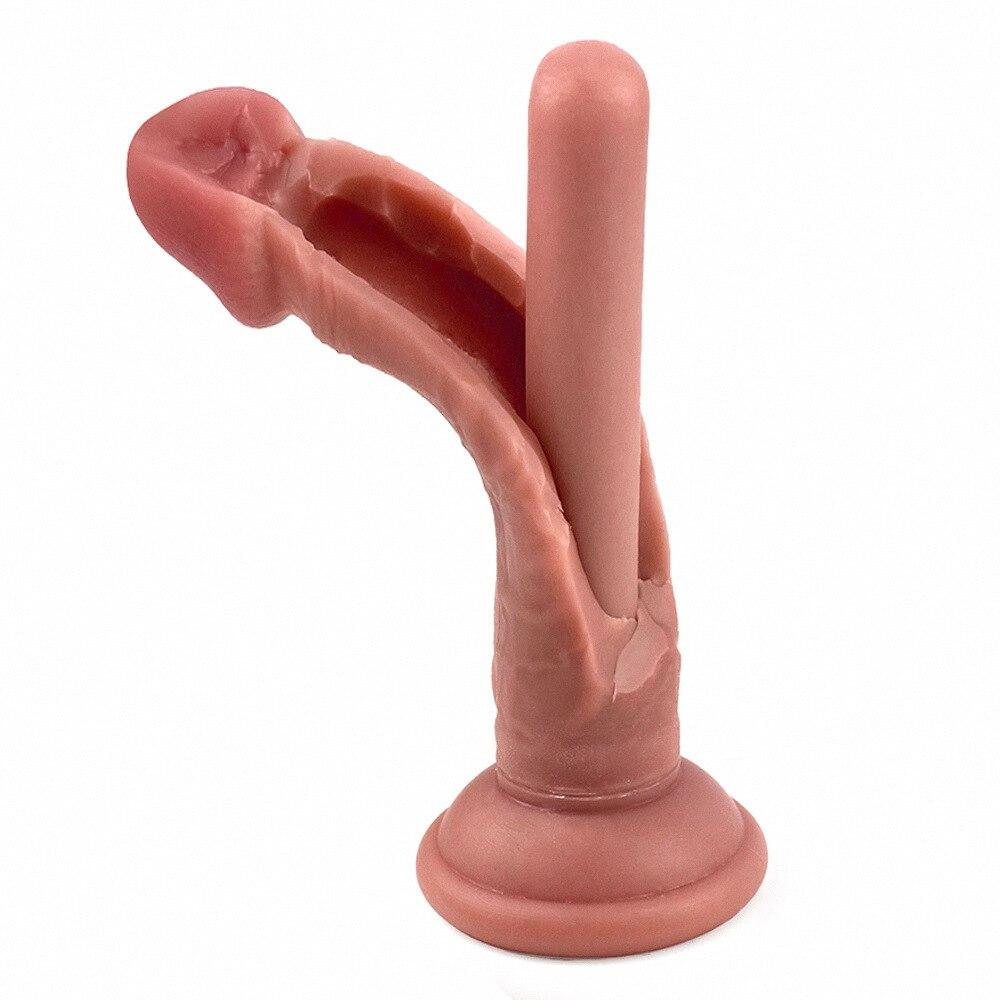 16 см жидкий силикон моделирование ультра мини фаллоимитатор мягкий мастурбатор женские секс-игрушки реалистичный пенис маленький член страпон