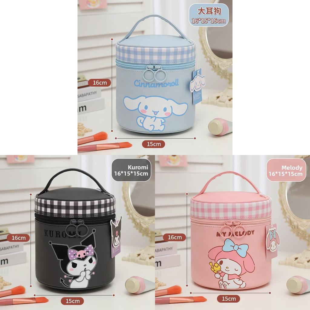 Косметичка Sanrio Kuromi с большой вместимостью для путешествий и хранения
