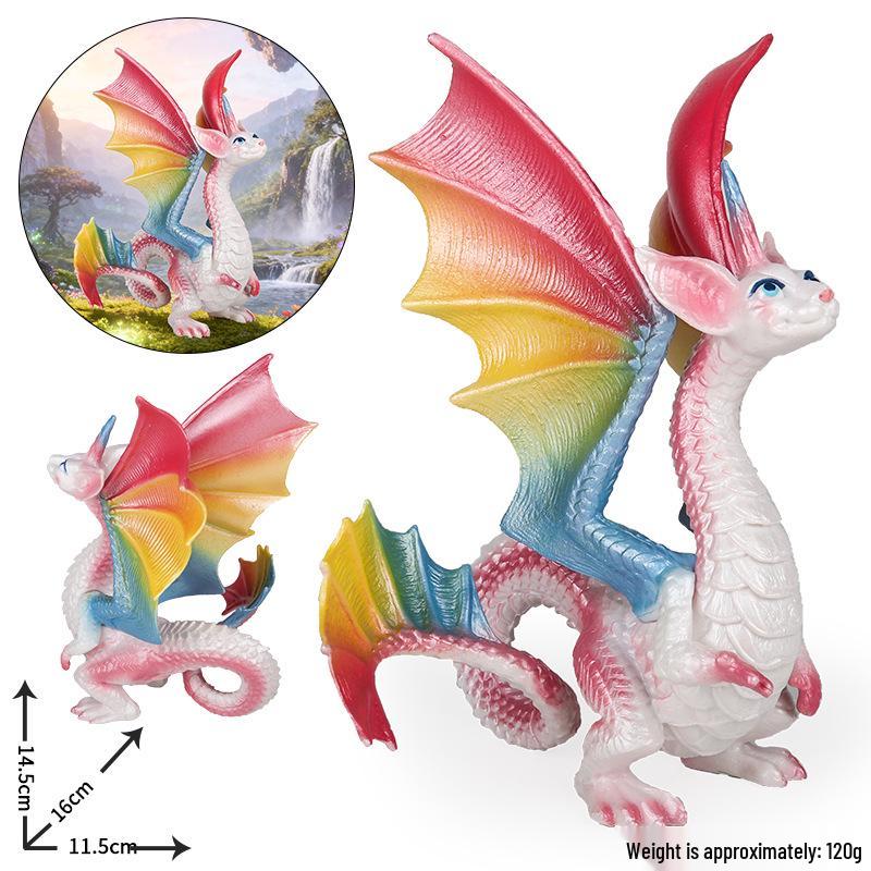 Набор моделей «Радужный Дракон и Мифическое Существо»: Дракон, Лев, Единорог, Белый медведь, Водяной краб