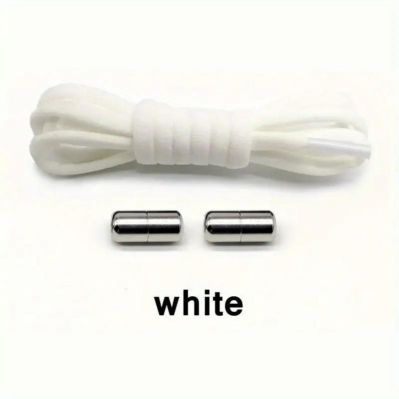 1 пара эластичных акриловых шнурков, полукруглые шнурки для кроссовок с металлическим замком для быстрой шнуровки для легкой и надежной посадки