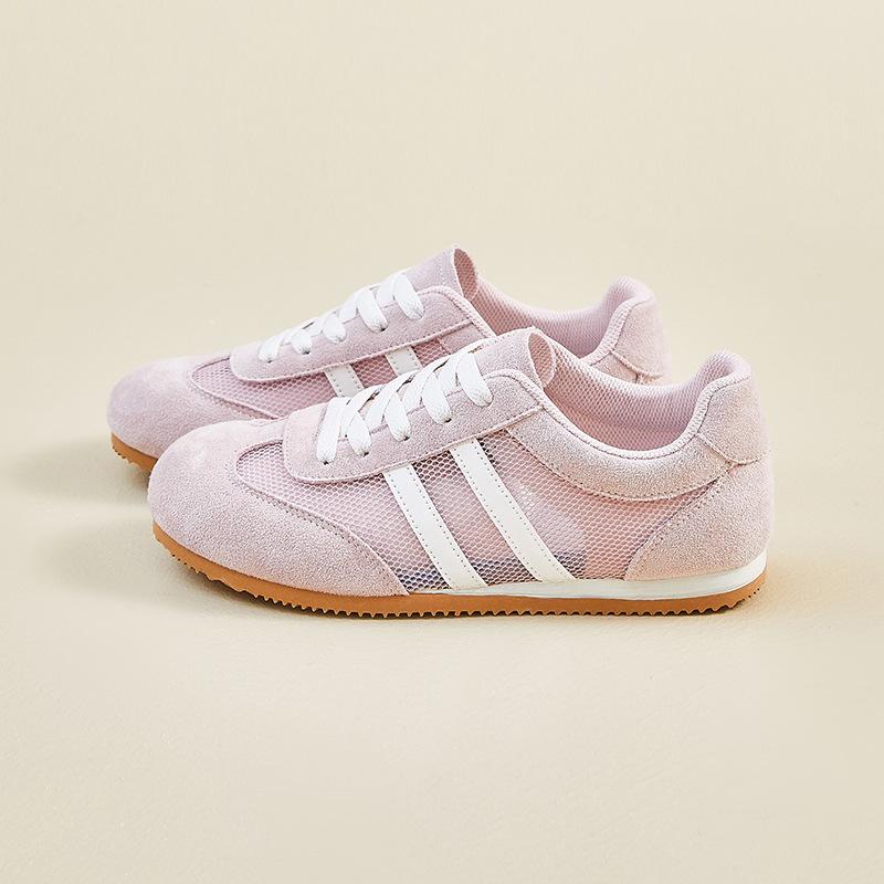 Модная женская обувь 2025 Лето Новые дышащие сетчатые Нескользящие кроссовки Модная удобная обувь на шнуровке для увеличения роста Женская повседневная обувь