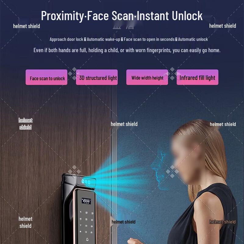 Kuidun A7 Plus 3D Facial Recognition Smart Door Lock