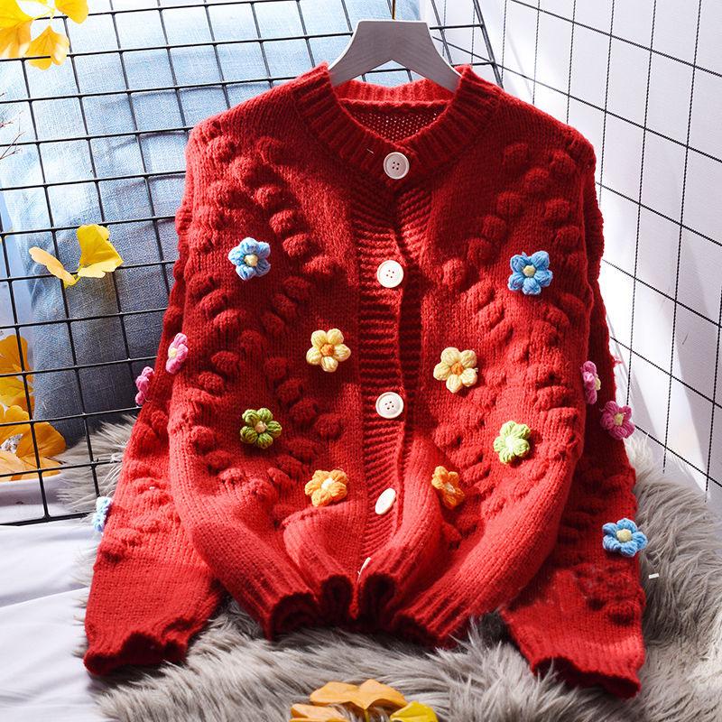 Кардиган, свитер, пальто, женская свободная верхняя одежда, весенняя корейская версия, тонкая верхняя одежда, вязаный кардиган с длинными рукавами, свитер, женские топы